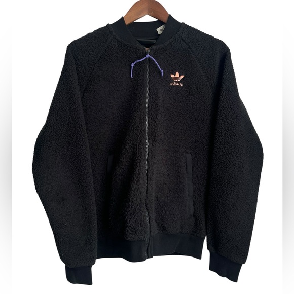 Adidas X Pharrell Williams Men’s Hu Hiking Black Fleece Jacket - Small‎